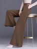 High-Waisted Wide-Leg Flare Culottes for Petite - Solid Color, Loose Drape Style