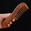Natural Sandalwood Hair Comb Wide Tooth Wooden Anti Static Scalp Massager for Curly Straight Hair Detangling Home Travel Gift