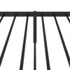 Metal Bed Frame with Headboard Black 107 x 203 cm