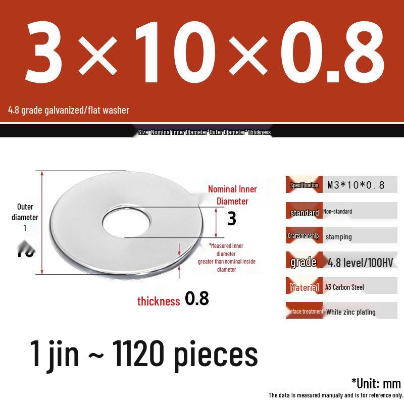 Galvanized Extra Large Thickened Metal Flat Washer (M6-M16)
