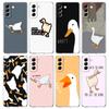 Goose Game Cartoon Transparent Case For Samsung Galaxy S24 S23 S22 S20 S21 FE Ultra S24 S23 S10 S10E S9 S8 Plus 5G TPU Shell Bag