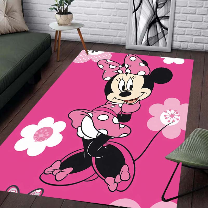 Minnie and Mickey Print Pattern Carpets - Anti-slip Kitchen MATS, Outdoor Carpets, Home and Bedroom Decorations, Birthday Gifts.