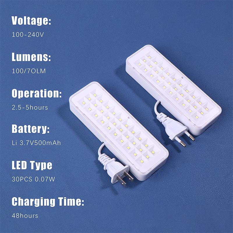 30 Led Beads Emergency Evacuation Light Fire Fighting Lamp Wall-Mounted Smart Led Bulb Dimmable Power Failure Emergency Lighting