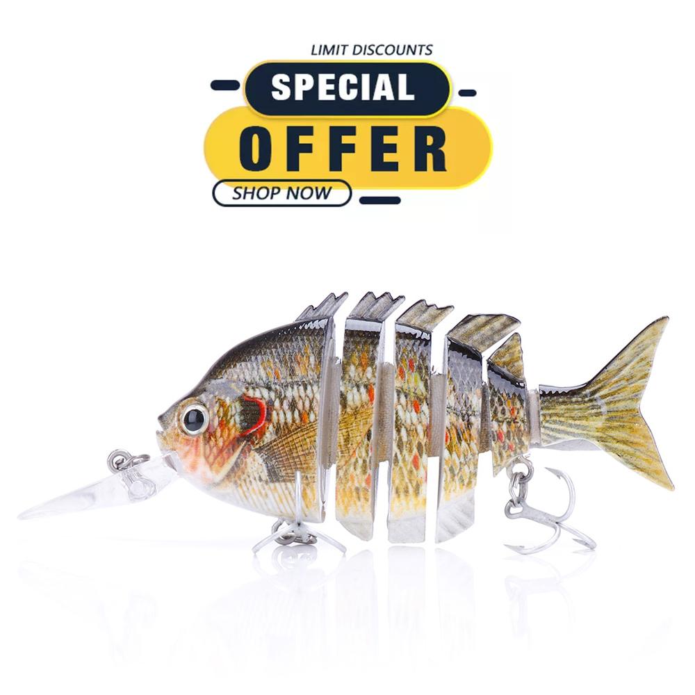 

Специальное предложение 76мм 13г Топвотер 6-сегментные рыболовные приманки Реалистичный свимбейт воблеры для щуки и окуня