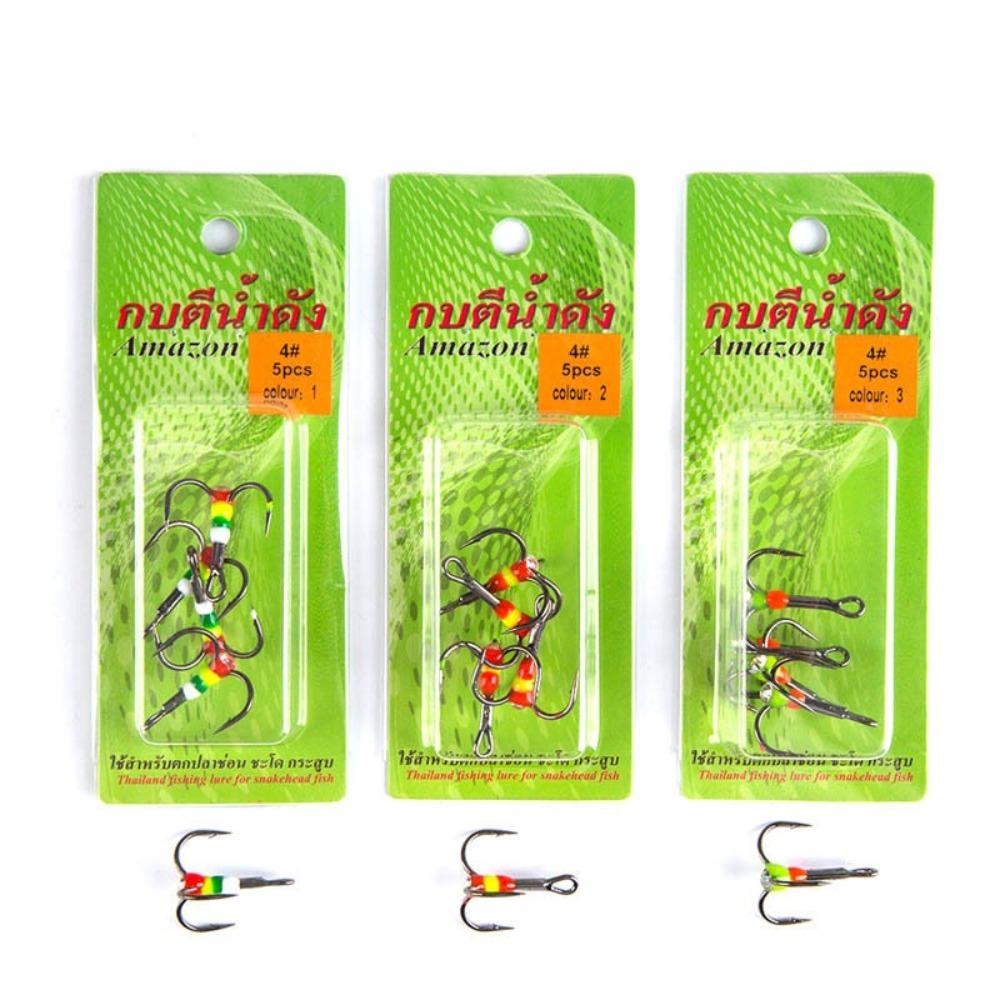 

Winter Ice Fishing Hooks Tackle Tools Winter Fishing Lure 2024 Three-jaw Hook 4#