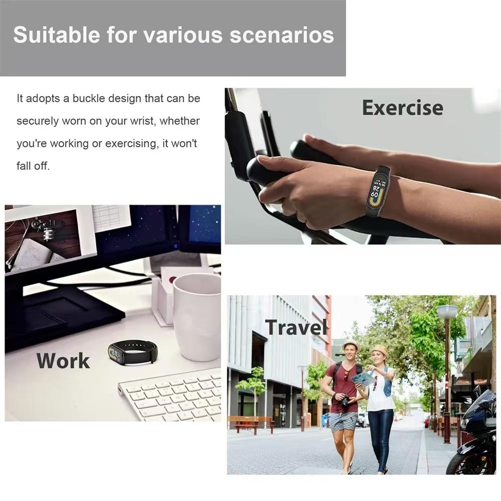Sport Silicone Strap for Xiaomi Mi Band 9 NFC Replacement Bracelet Belt for Xiaomi Mi Band 8/9/10 Wriststrap Smart Watch Accessories