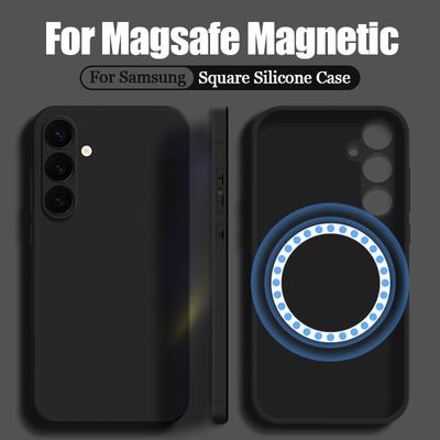 Für Samsung S25 Ultra S24 FE S23 S22 Plus S21 S20 Fe A16 A56 A36 A55 Stoßfest für Magsafe Magnetic Wireless Charge TPU Soft mit Lanyard Case Cover