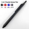 Multifunctional Gravity Sensor Metal Pen: 4-in-1 Ballpoint & Mechanical Pencil for Students, Multicolor