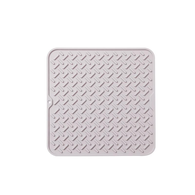 Silicone Hollow Drainage Heat Insulation Mat Square Sink Mat for Kitchen Sink Bottom Anti-scratch Anti-drop