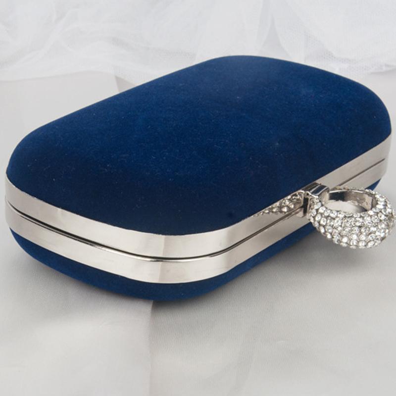 Rose Red Small Clutch Purse for Women Velvet High Quality Ladies Shoulder Evening Party Purse and Handbag Luxury Cross Body Bag