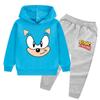 New Sonic Children's Clothing Set Long Sleeve Hoodie And Pants Spring Autumn Male Primary School Students Cotton Polyester Blend