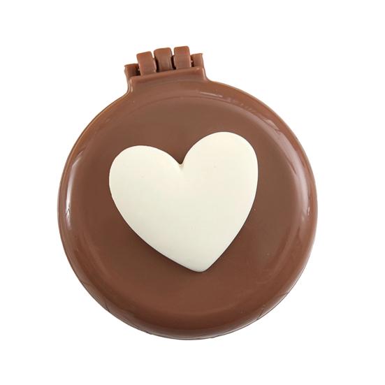 2-In-1 Mini Folding Hair Brush with Makeup Mirror Portable Travel Air Cushion Comb Women Girls Scalp Massage Detangling Brush