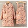 Canvas Long Sleeve Apron With Straps Oil Proof Wear Resistant Breathable Kitchen Fashion Home Work Uniform Waist Apron