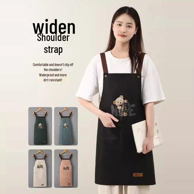 

Водонепроницаемый и маслоотталкивающий кухонный фартук в корейском стиле для взрослых, устойчивый к загрязнениям