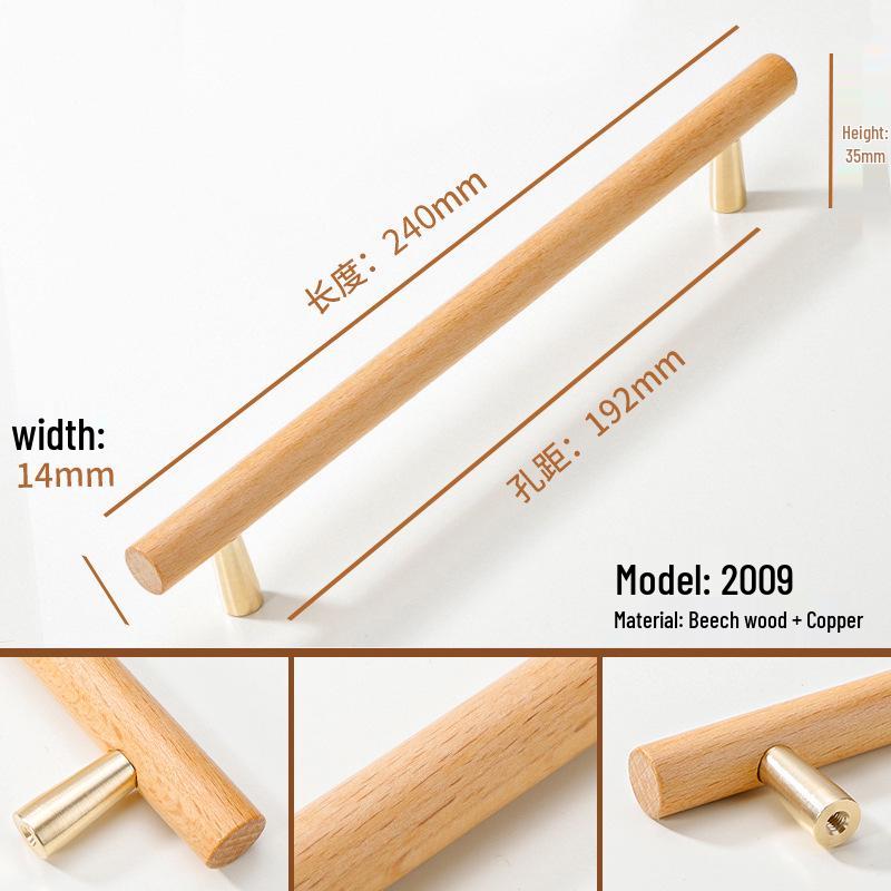 Solid Wood Cartoon Drawer Pull Knob for Children's Room