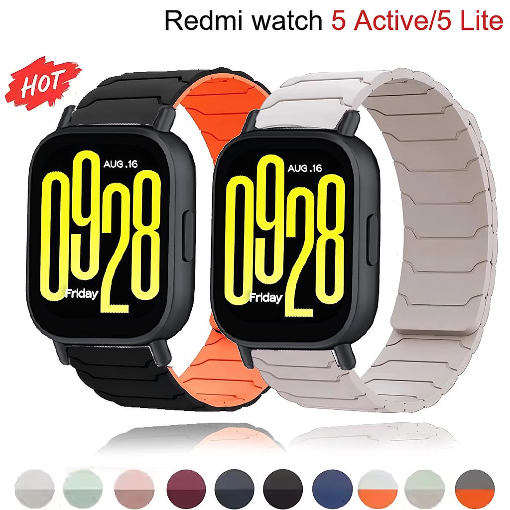 22mm watch straps For Xiaomi Redmi watch 5 active/5 lite Sport Magnetic Silicone belt Bracelet correa Redmi watch5 active band