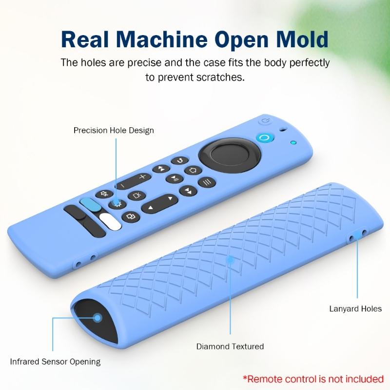 Soft Silicone Protective Cover for Fire TV Stick 4K Max 2nd 2023 Voice Remote Control Comfortable Grip Sleeve