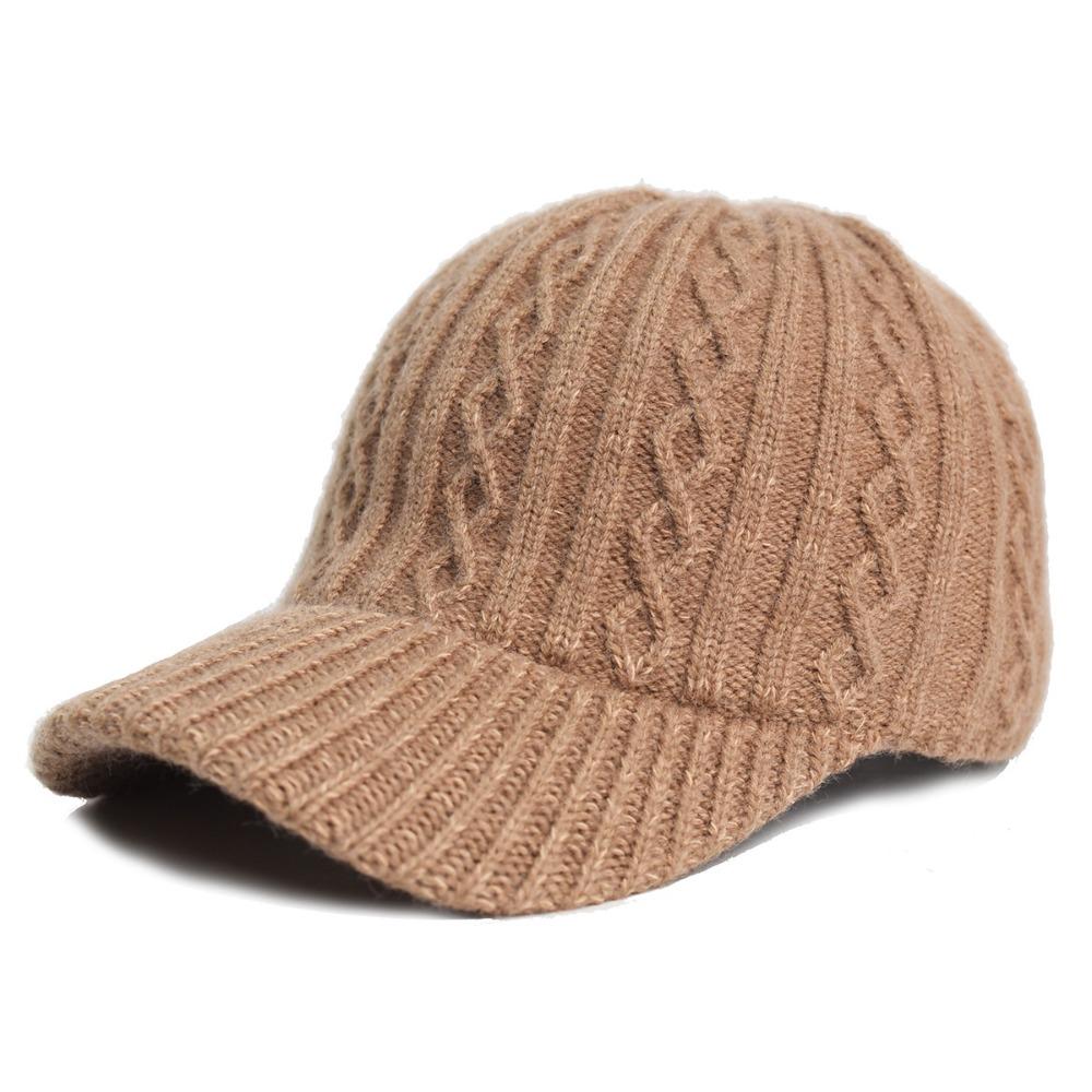 Versatile Peaked Hat Solid Color Snapback Cap Trendy Knitted Baseball Cap  Unisex