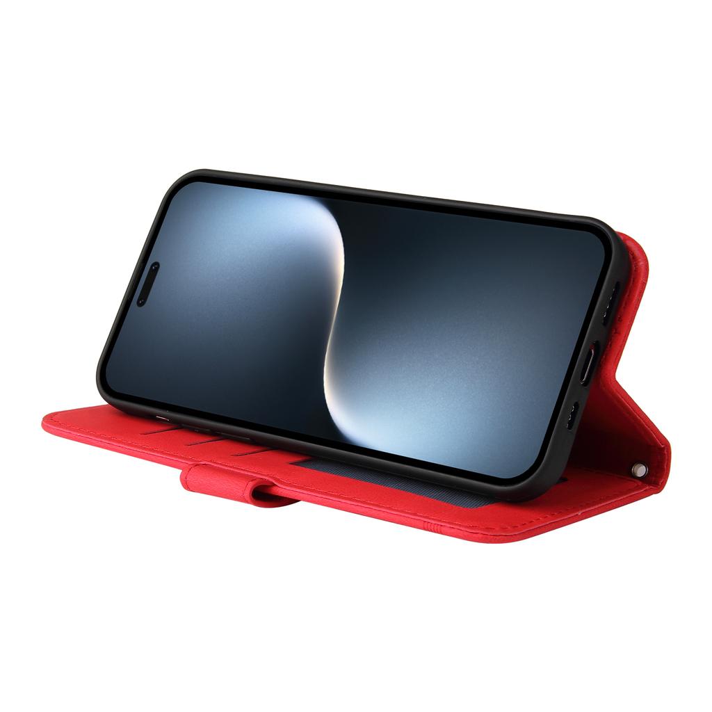 Dla Honor Magic7 Pro 5G Skórzane Etui Portfelowe Skóra w Dotyku Pokrowiec na Telefon Stojak z Paskiem