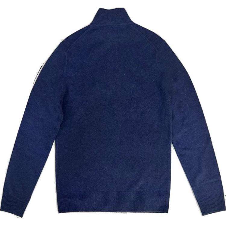 Polo Ralph Lauren Solid Color Half Zip Stand Collar Knitted Long Sleeve Sweater Men sweater Indigo 710892482-013