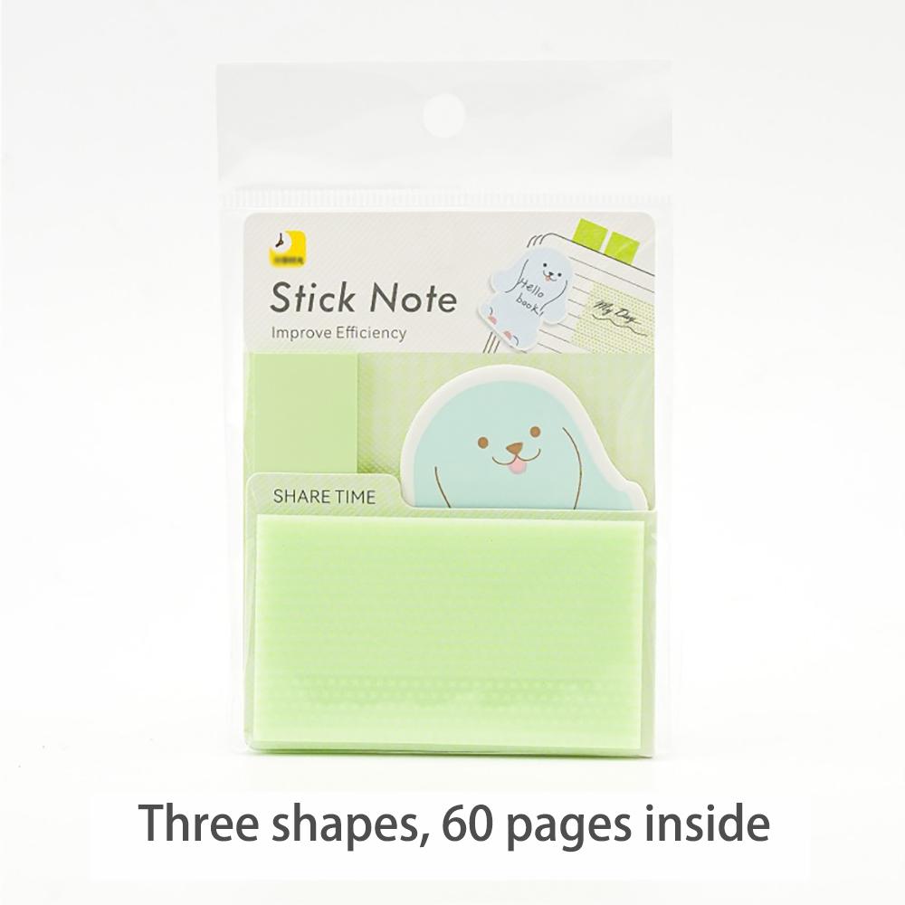 60 sheets cute cartoon combination sticky notes on Instagram, small notebook for students to use for message tags and memos