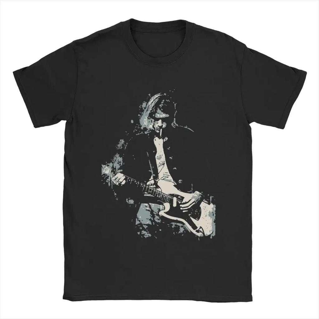 Men's Kurt Cobain Guitar T Shirts Cotton Clothes Amazing Short Sleeve Round Collar Tees Original T-Shirt#Color