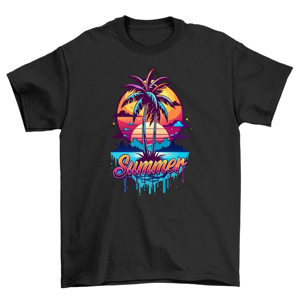 'Summer_12 Vibes'' Palm Tree Paradise T-shirt - Funny Summer Vibes! Unisex Design