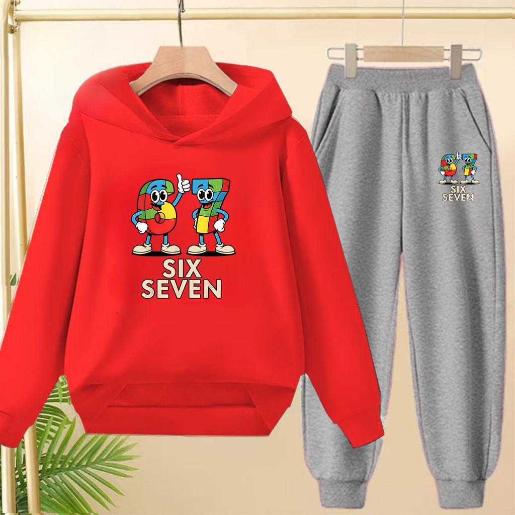 Set Autunnali e Invernali per Bambini e Bambine dai 3 ai 12 Anni, 67 Felpe Sportive Cartoni Animati, Pantaloni Lunghi e Affascinanti Pullover con Cappuccio