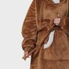 Cozy Hooded TV Blanket: Warm Fleece Pajamas & Robe for Autumn/Winter