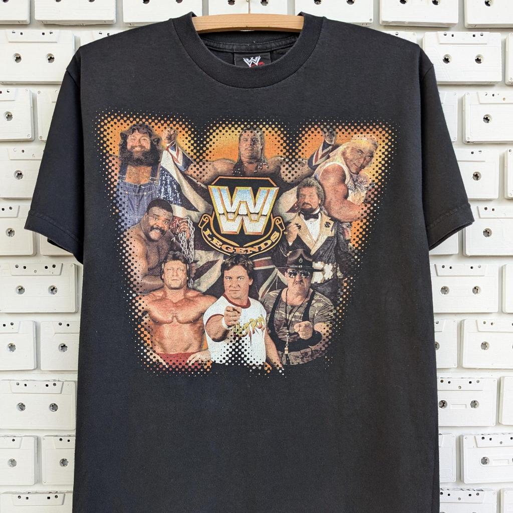 Vintage 2005 WWE Legends T-Shirt Roddy Piper Junk Yard Dog British Bulldog Superstar Billy Graham Sgt Slaughter Wrestling Merch Tee Size M