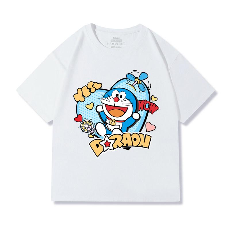 

Doraemon Children s Short-Sleeve T-Shirt - Dango Cat Boys and Girls Summer Casual Cartoon 100
