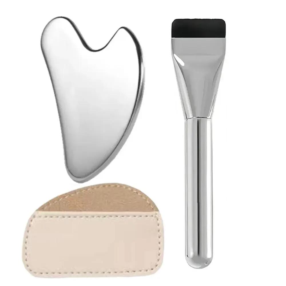Edelstahl Make-up Spatel und Mischstab Set Foundation Pinsel Lidschatten Creme Pigment Mischwerkzeuge ein Dediziertes Make-up Set