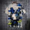 Sommer Herren Freizeit Mode Kreativ Lässig Täglich T-Shirt Locker Lässig T-Shirt 3D Digital Farbe Gedrucktes T-Shirt