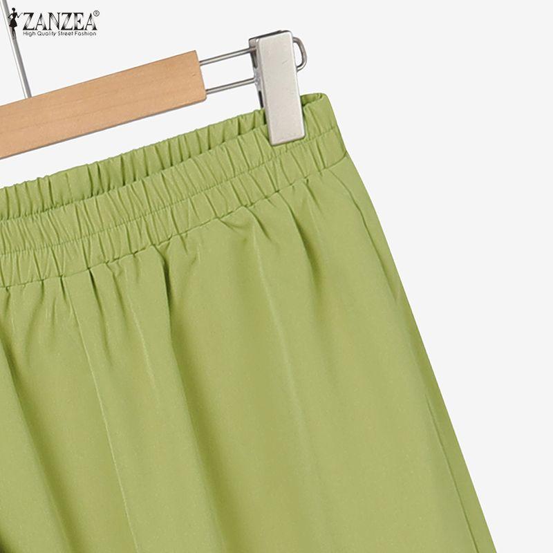 ZANZEA Women Long Sleeve Blouse and Pants Casual Two Piece Suit Sets