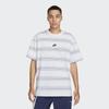 Nike Logo Stripe Round Neck Sport Top Short Sleeve With Dropped Shoulders Men Tops White DQ1117-100