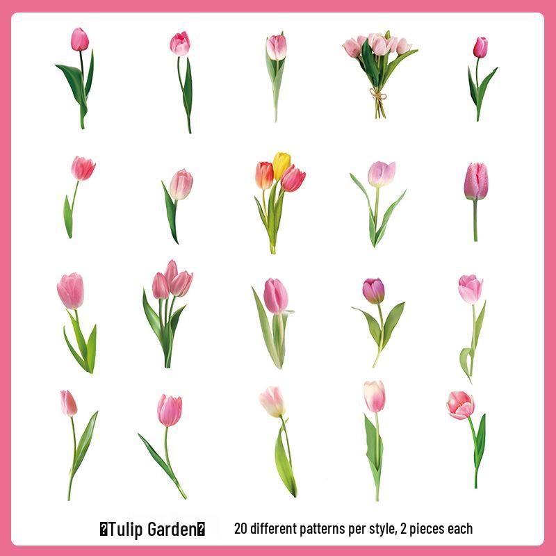 PVC Flower & Plant Stickers for DIY Crafts, Journals, Collages & Kids' Gifts