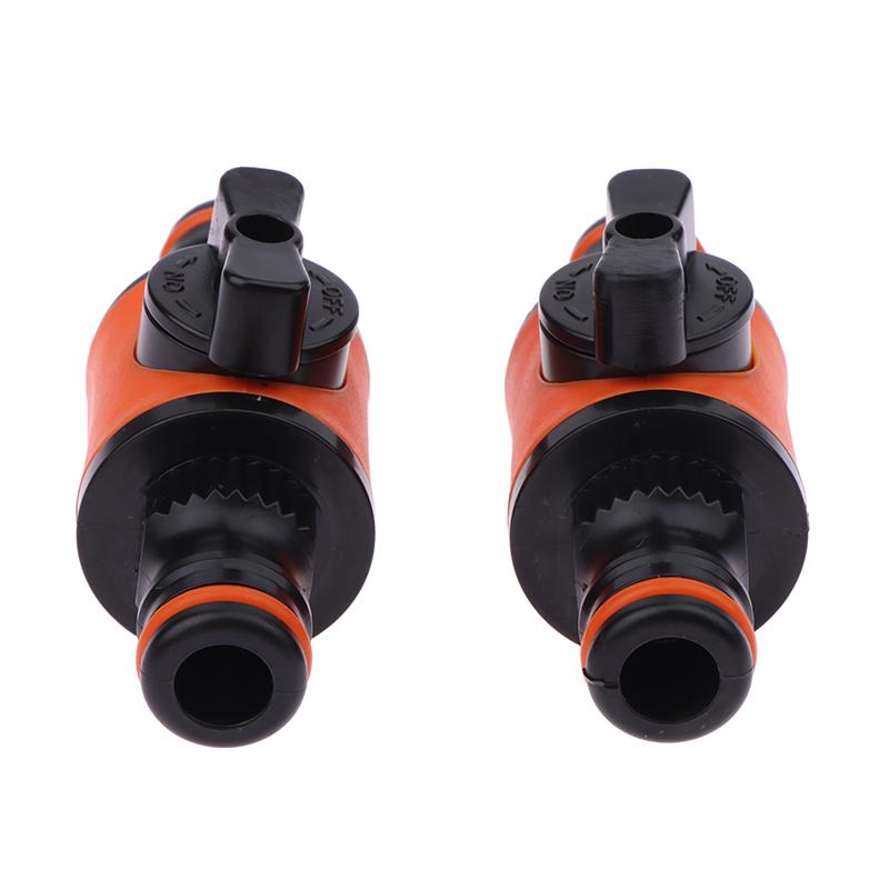 1Pc 16Mm Equal Garden Hose Shut Off Valve Fitting Plastic Tubing Tap Adapter Quick Joint For Watering Irrigation Car Wash