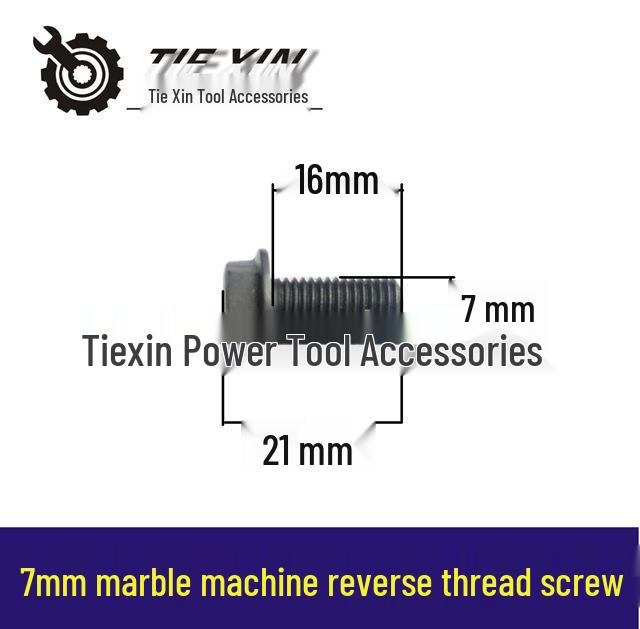 7mm Reverse Thread Pressure Plate Screw for Marble Cutting Machine (Item No. 00585)