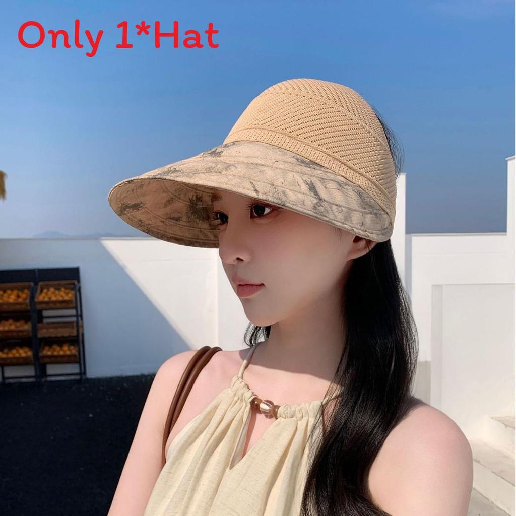 Summer Sun Protection Cap With Large Brim For Women Outdoor Sun Hat Fashion Accessory