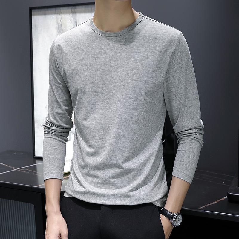 

Men s Antistatic Modal Cotton Long-Sleeve T-Shirt - Skin-Friendly Pure White, Autumn/Winter 2025. M (95-110 catties)