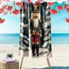 Regal Nutcracker Amidst Snow Print Beach Towel, Quick Drying, Suitable for Travel, Outdoor Sports, Jogging, the Beach and Swimming, Gift