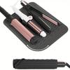 Tapis de voyage 2-en-1 en silicone résistant à la chaleur et sac de rangement protecteur antidérapant pour fers à boucler, pinces plates - Organisateur portable d'outils de coiffure
