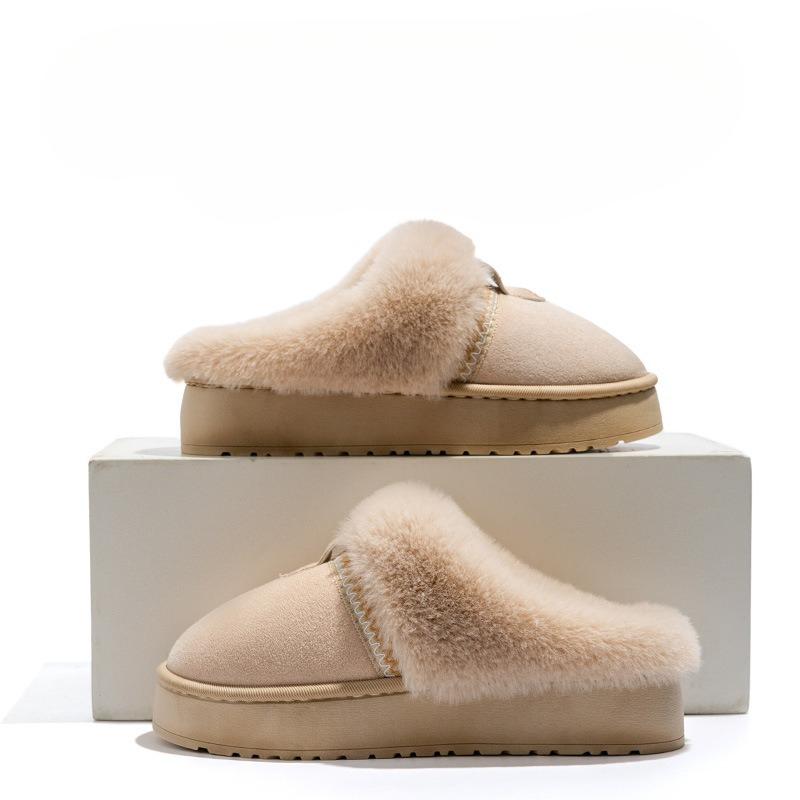 New Thickened Warm Cotton Slippers Are Casual and Versatile Outdoor Women's Shoes