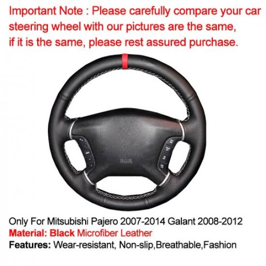 Hand Sewing Car Steering Wheel Cover For Mitsubishi Pajero 2007-2014 Galant 2012