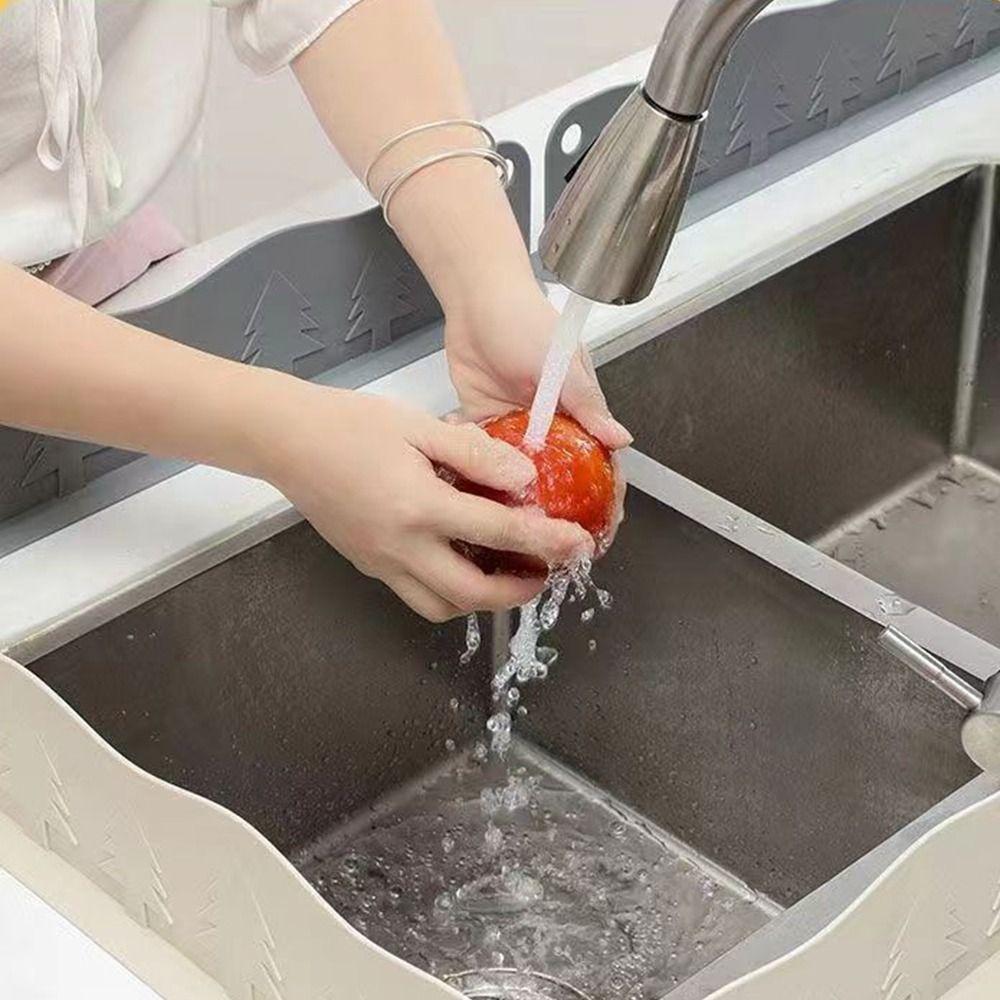 Reusable Sink Splash Guard Soft Sink Flap Block Water Device Kitchen Water Baffle  Splash Protector
