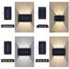 Solar Wall Lamp Outdoor Led Light With Warm Light For Garden Pathway
