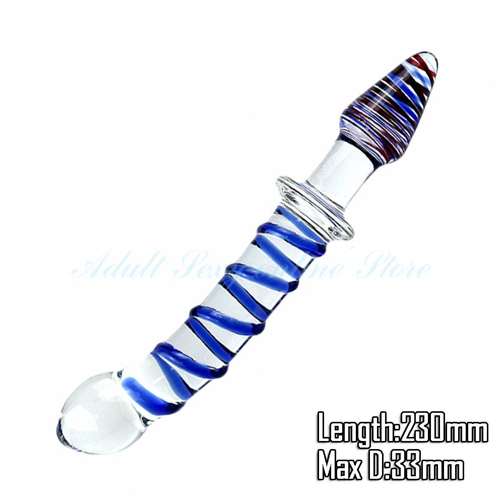 Crystal Glass Dildos Realistic Dildo Penis Glass Beads G-Spot Anal Butt Plug Erotic Sex toys for Woman Couples Adults