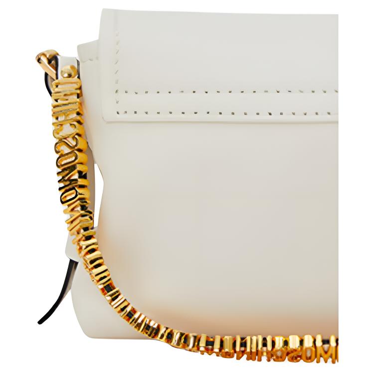 Moschino Mini Shoulder Bag With Lettering Logo Detail And Magnetic Closure Women Shoulder Bag White A75528002-0002