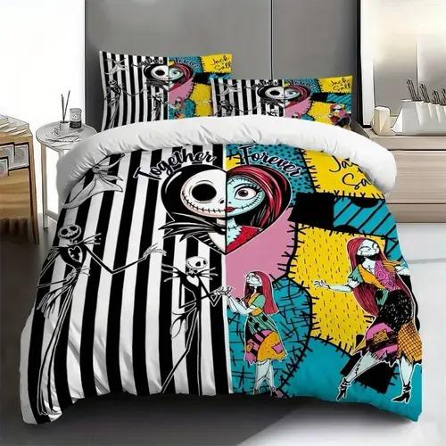 

Scary Skul Soft Duvet Cover Skul Background Theme Soft Duvet Cover Suitable for Children Kids plus Adult Peoples Soft Comfortable plus Breathable 135*200cm Eu-Single