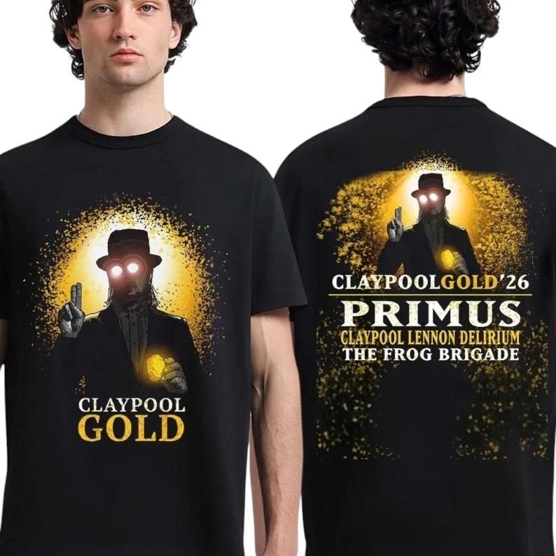 

Claypool Gold 2026 Summer Tour T-Shirt Psychedelic Rock Concert Tee S-4XL L